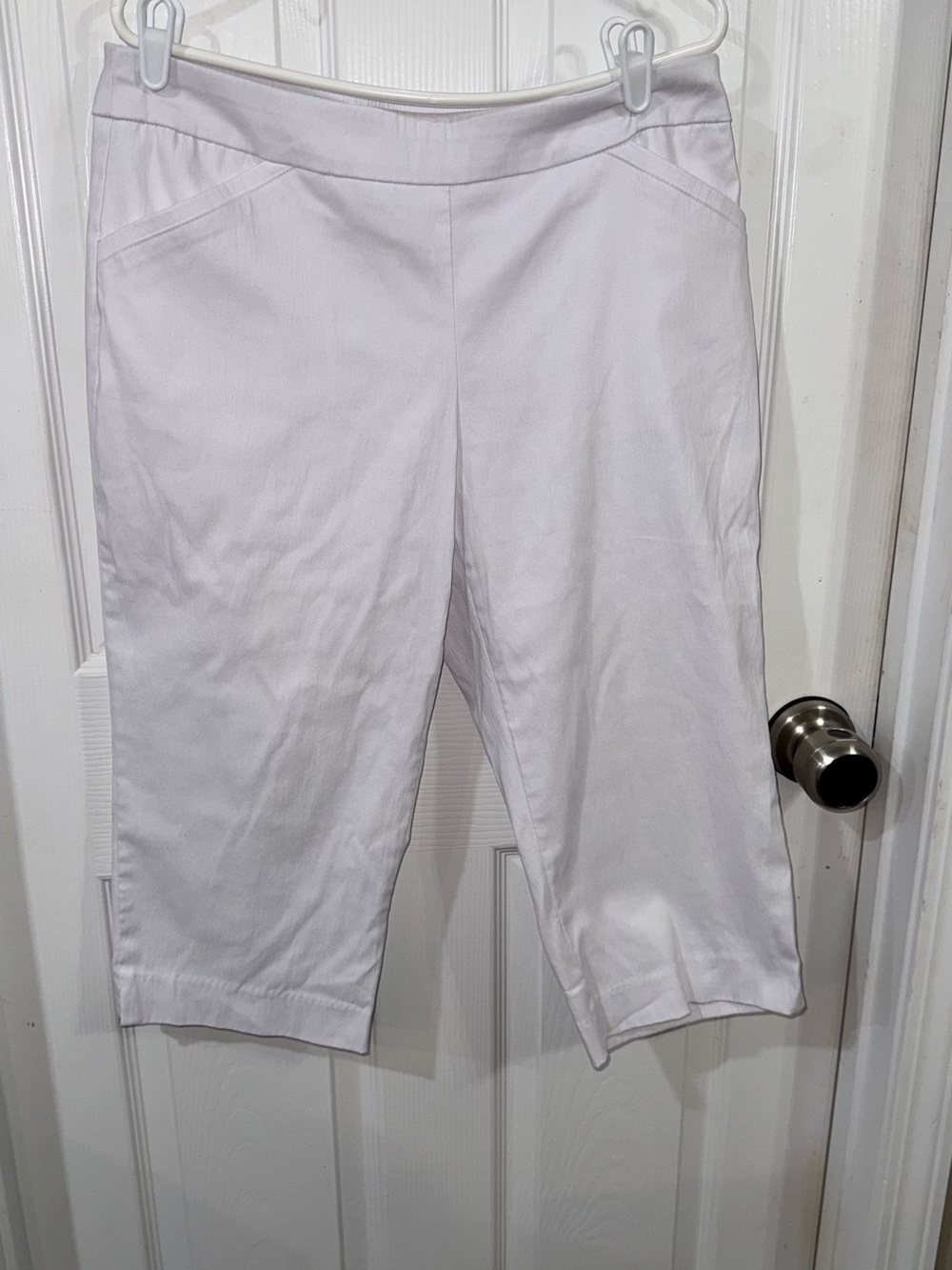 Kim Rogers Women’s Size 12P Petite White Pull On Capris